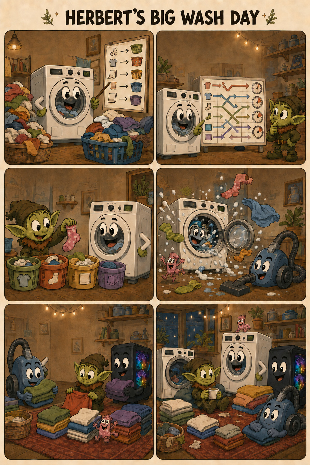 Herbert's Big Wash Day comic cover